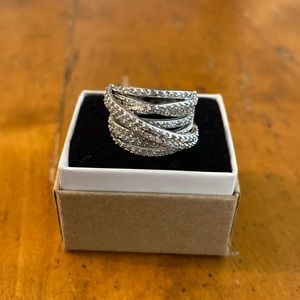 COPY - Beautiful ladies Sterling Silver diamond ring size 5 3/4